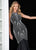 Ashley Lauren - 1444 Bedazzled Jewel Neck Tulle Mermaid Dress In Silver and Black