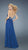 La Femme - Long Haltered Gown with Beaded Straps 14452 in Blue