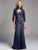 Lara Dresses - Beaded Strapless Sweetheart Long Gown With Cape 33214, Blue, Neutral