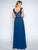Nina Canacci - 1449 Embellished Lace Bodice A Line Gown In Blue