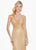 Ashley Lauren - 1451 Beaded Fringe V-Neck Dress In Gold