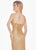 Ashley Lauren - 1451 Beaded Fringe V-Neck Dress In Gold
