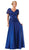Cinderella Divine - Embellished Lace Scalloped V-neck Dress