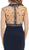 Illusion High Neck Embellished Evening Dress