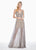 Ashley Lauren - 1459 Sparkly Beads and Sequins Sheer Evening Dress In Silver and Neutral