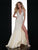 Panoply - 14606 Crystal Speckled Halter Trumpet Gown In Neutral