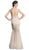 Strapless Beaded Trumpet Evening Gown