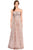 Sue Wong - Florid Sequined Empire Dress N5130 in Pink