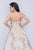 Nina Canacci - 1462 Strapless Sweetheart Metallic Floral Gown In Gold