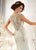 Panoply - 14647 Bateau Embellished Tulle Evening Gown In Blue and Neutral