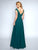 Nina Canacci - 1465 V Neckline Beaded Embellished Evening Gown In Green
