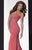 Panoply - 14683 Beaded Sheer Cutout Evening Gown In Pink
