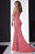 Panoply - 14683 Beaded Sheer Cutout Evening Gown In Pink