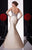 Panoply - 14685 Embellished V-neck Mermaid Dress In Neutral