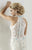 Panoply - Beautiful Choker Neck Laced Trumpet Gown 14739 In White, Green and Neutral