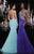 Panoply - Captivating V-Neck Glitter Jersey Gown 14741 In Green