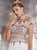 Panoply - Crystal Accented Choker Neck Two-piece Chiffon Gown 14751 in White and Multi-Color