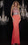 Panoply - Sensational Crew Neck Matter Jersey Gown 14762 in Pink