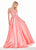 Ashley Lauren - 1476 Beaded Plunging Off-Shoulder Ballgown With Train In Orange