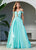 Ashley Lauren - 1476 Beaded Plunging Off-Shoulder Ballgown With Train In Green