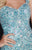 Panoply - Cap Sleeve Beaded Sweetheart Glitter Tulle Mermaid Dress 14787 in Blue