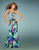 La Femme - Bold Floral Printed Dress 14822 In Multi-Color