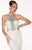 Panoply - Beaded Lace Halter Neckline Long Dress 14832 In White and  Blue