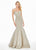 Ashley Lauren - 1487 Metallic Sweetheart Bodice Trumpet Gown In Silver