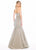 Ashley Lauren - 1487 Metallic Sweetheart Bodice Trumpet Gown In Silver
