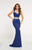 Panoply - 14881 Sleeveless Jewel Crusted Two-Piece Mermaid Gown In Blue
