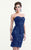 Janique - Spaghetti -Strap Sweetheart Soutache Mini Dress 2816006 in Navy