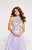 Panoply - 14885 Crystal Embellished High Halter Evening Gown In Purple