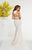 Panoply - 14892 Strappy Two Piece Lace Evening Dress In White and Neutral