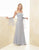 Montage by Mon Cheri - 14921 Lattice Motif Beaded Strapless Gown In Silver