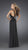 La Femme - 14925 Sleek Ruched Column Evening Dress In Black