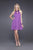 La Femme - 14943 Jeweled Ruched A-Line Cocktail Dress In Purple