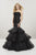 Panoply - 14953 Strapless Ruched Layered Mermaid Dress In Black