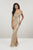 Panoply - 14955 Bedazzled Off-Shoulder Dress With Removable Overskirt In Gold