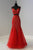 Panoply - 14958 Two Piece Beaded Sweetheart Tulle Mermaid Dress In Red