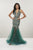 Panoply - 14964 Beaded Lace Halter V-neck Tulle Mermaid Dress