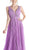 Pleated V-neck A-line Dress