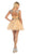 Stunning Beaded Illusion Neck Cocktail Dress