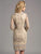 Lara Dresses - Interesting Cocktail Dress with Fringed Sleeves 42630, Neutral