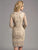 Lara Dresses - Interesting Cocktail Dress with Fringed Sleeves 42630, Neutral