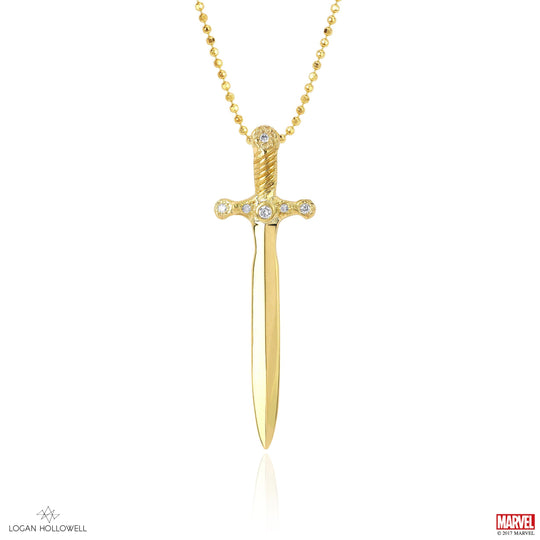 Valkyrie Sword Pendant with Diamonds