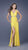La Femme - Long Dress with Side Cut Outs and Slit 15015 In Yellow