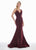 Ashley Lauren - 1503 Sleeveless Metallic Scuba Mermaid Evening Dress In Pink and Red