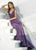 Ashley Lauren - 1503 Sleeveless Metallic Scuba Mermaid Evening Dress In Purple