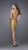 La Femme - Woven Straps Ruched Cocktail Dress 15043  In Gold