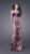 La Femme - Vivid Animal Print Sweetheart Sheath Empire Gown 15059 In Red